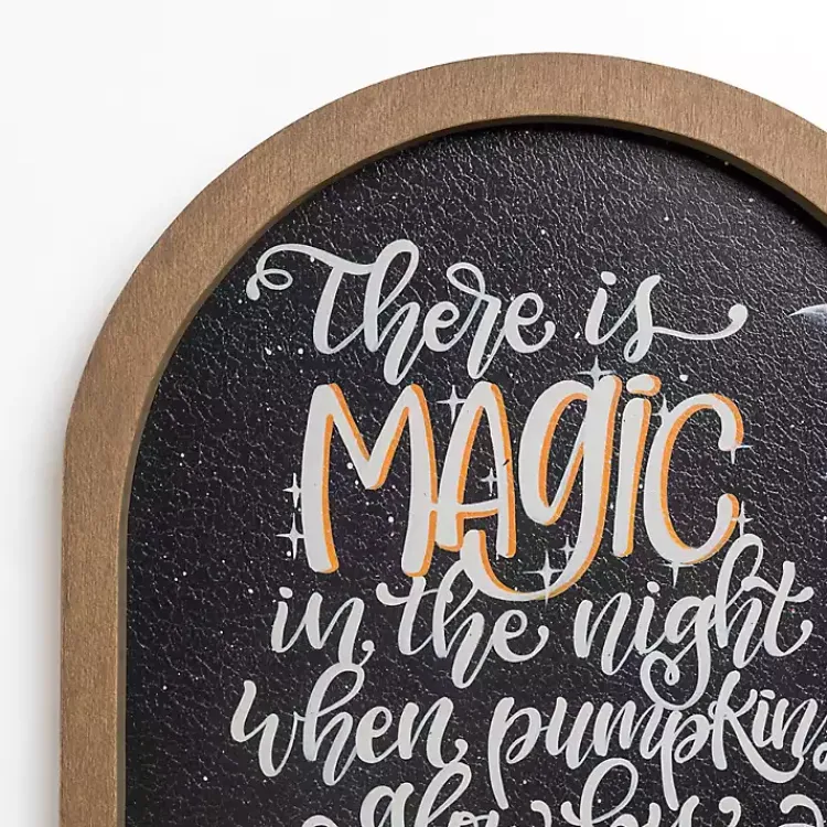 Halloween>Kirklands Home Magic in the Night Halloween Wall Plaque