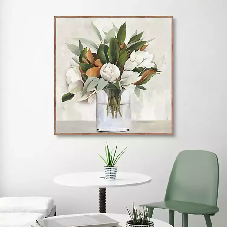 Kirklands Home Magnolia Bouquet Framed Canvas Art Print Discount