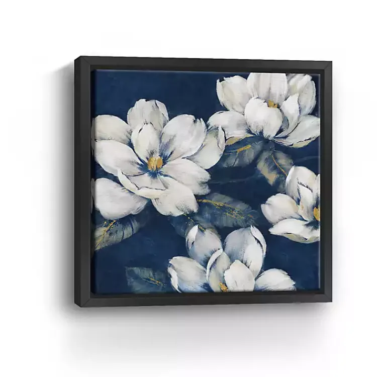 Kirklands Home Magnolias Indigo Framed Giclee Canvas Art Print Best