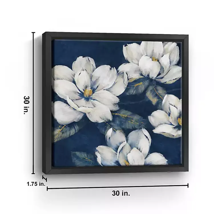 Kirklands Home Magnolias Indigo Framed Giclee Canvas Art Print Best