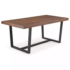Kirklands Home Mahogany Distressed Solid Wood Dining Table Brown Best