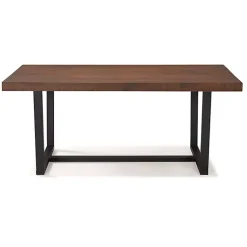 Kirklands Home Mahogany Distressed Solid Wood Dining Table Brown Best