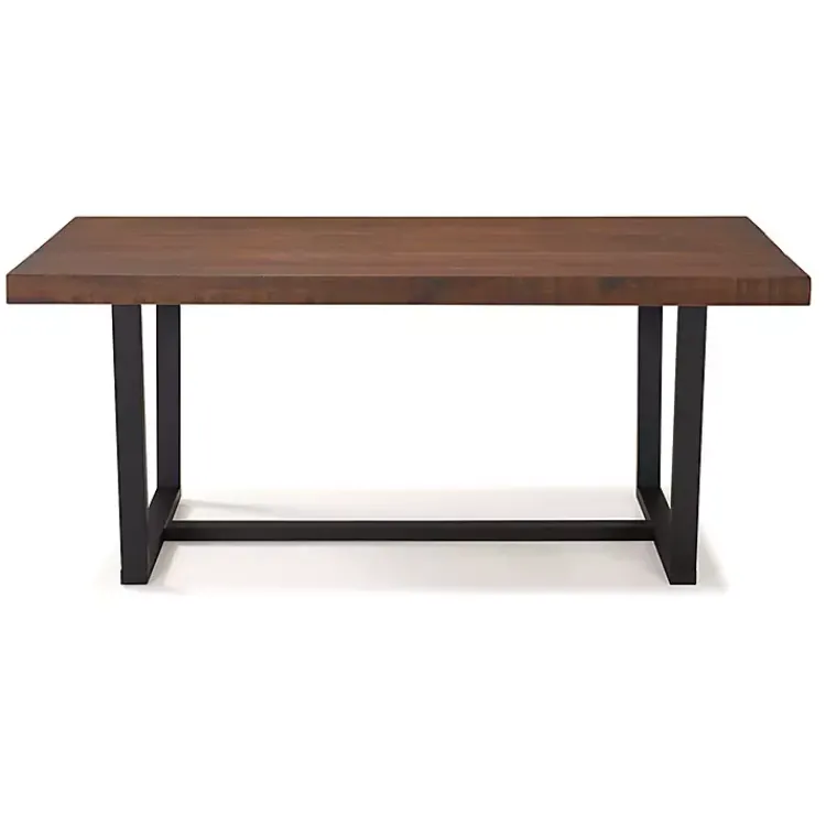 Kirklands Home Mahogany Distressed Solid Wood Dining Table Brown Best