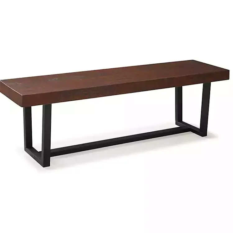 Kirklands Home Mahogany Solid Pine Two-Tone Dining Bench Brown Sale
