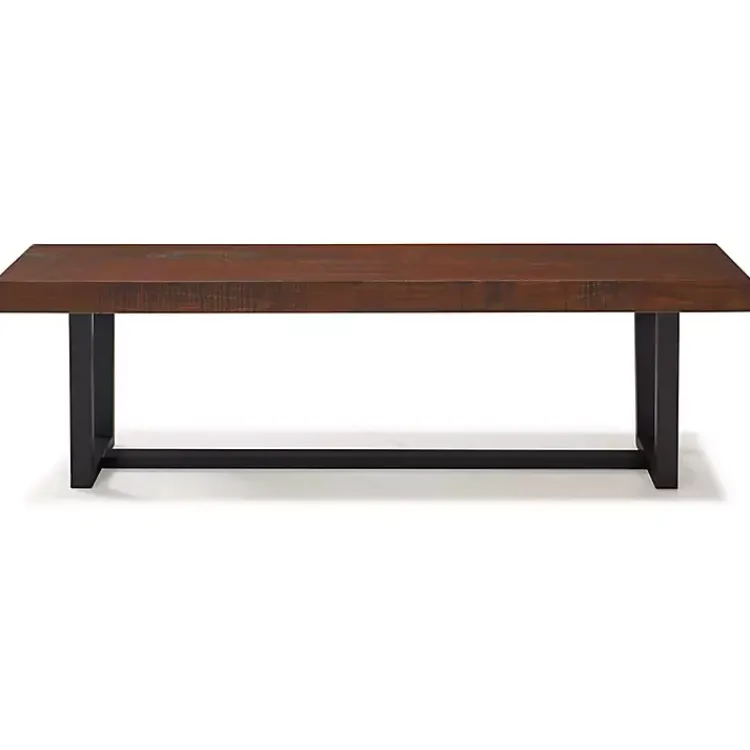 Kirklands Home Mahogany Solid Pine Two-Tone Dining Bench Brown Sale