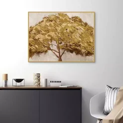 Kirklands Home Majestic s Framed Canvas Art Print Gold Hot