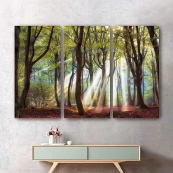Kirklands Home Majestic Morning Canvas Art Prints, Set of 3 Green