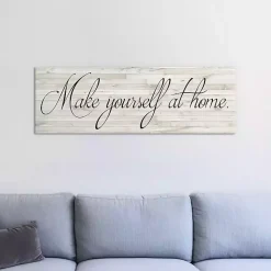 Kirklands Home Make Yourself at Home Canvas Art Print White Outlet