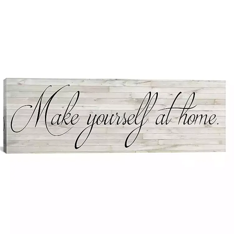 Kirklands Home Make Yourself at Home Canvas Art Print White Outlet