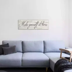 Kirklands Home Make Yourself at Home Canvas Art Print White Outlet