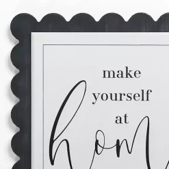 Kirklands Home Make Yourself at Home Scalloped Wall Plaque Hot