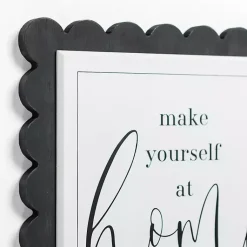 Kirklands Home Make Yourself at Home Scalloped Wall Plaque Hot