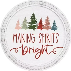Christmas Art & Wall Decor>Kirklands Home Making Spirits Bright Wall Plaque