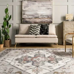 Kirklands Home Mali Traditional Medallion Washable Area Rug, 5x8 Best