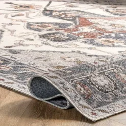 Kirklands Home Mali Traditional Medallion Washable Area Rug, 5x8 Best