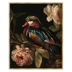 Kirklands Home Mallard Floral Dutch Framed Canvas Art Print Clearance