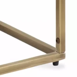 Kirklands Home Mango Wood & Slim Karlsen Accent Table Gold