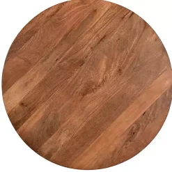 Kirklands Home Mango Wood and Black Iron Coffee Table Brown