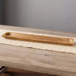 Decorative Bowls & Jars>Kirklands Home Mango Wood Bowl Runner Brown