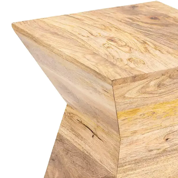 Kirklands Home Mango Wood Nielsen Accent Table Tan Clearance
