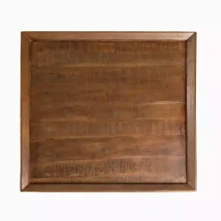 Kirklands Home Mango Wood Walnut Angled Square Coffee Table Brown New