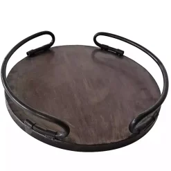 Decorative Trays>Kirklands Home Manhattan Metal Tray Brown