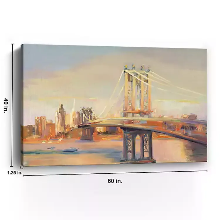 Kirklands Home Manhattan Sunrise Canvas Art Print, 60x40 in. New
