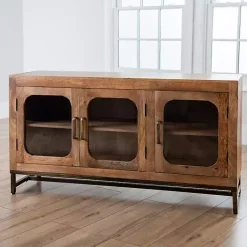 Kirklands Home Manu Mango Wood Media Cabinet Brown Discount