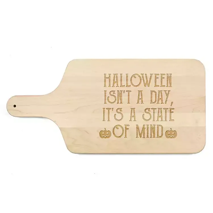 Halloween>Kirklands Home Maple Halloween is a State Of Mind Cutting Board Tan
