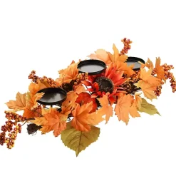 Arrangements & Greenery>Kirklands Home Maple Leaf Candleholder Centerpiece