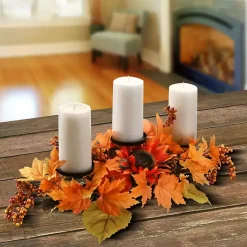 Arrangements & Greenery>Kirklands Home Maple Leaf Candleholder Centerpiece