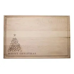 Christmas Dining & Entertaining>Kirklands Home Maple Merry Christmas Cutting Board Tan