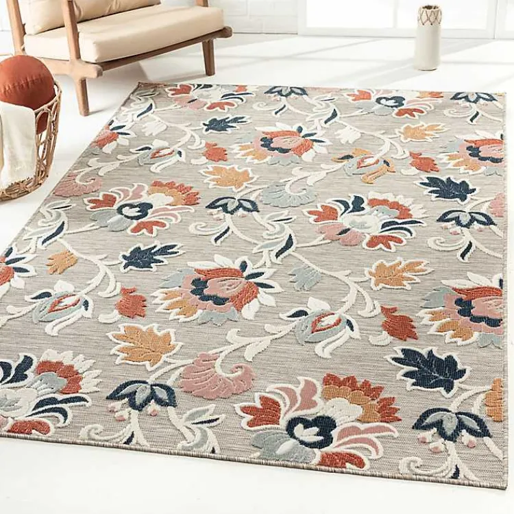 Kirklands Home Mara Floral Blossom Indoor/Outdoor Area Rug, 5x7 Online