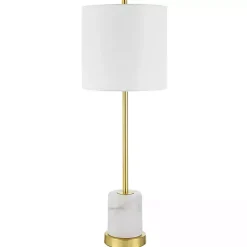 Kirklands Home Marble and Gold Turret Buffet Lamp White Outlet