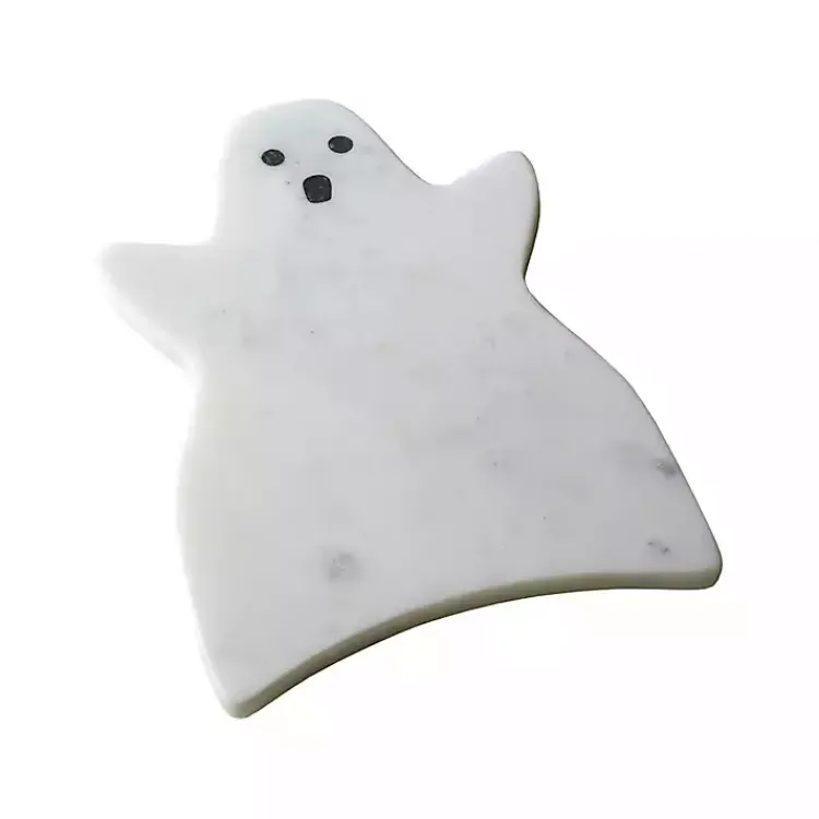 Halloween>Kirklands Home Marble Ghost Halloween Cheese Board White