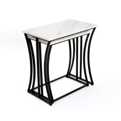 Kirklands Home Marble Nesting Accent Tables, Set of 2 White Hot