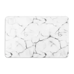 Kirklands Home Marble Stone Bath Mat White New