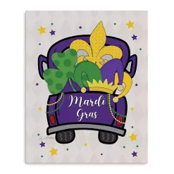 Mardi Gras Decorations>Kirklands Home Mardi Gras Fleur de Lis Truck Canvas Art Print