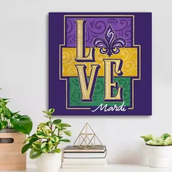 Mardi Gras Decorations>Kirklands Home Mardi Gras Love Canvas Art Print