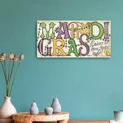 Mardi Gras Decorations>Kirklands Home Mardi Gras Mask Canvas Art Print, 20x10 in.