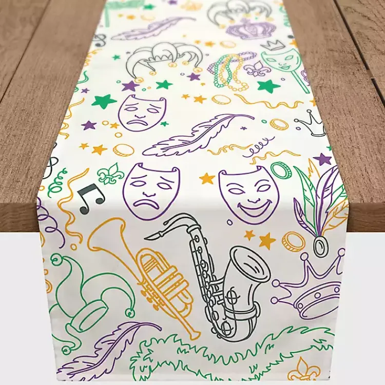 Mardi Gras Decorations>Kirklands Home Mardi Gras Party Table Runner, 72 in.