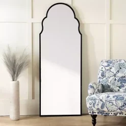 Kirklands Home Maria Metal Arch Full Length Mirror Black Discount