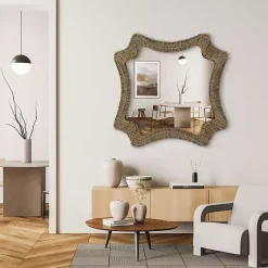 Kirklands Home Marley Natural Woven Rope Wall Mirror Best