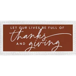 Fall>Kirklands Home Maroon Thanks and Giving Framed Plaque