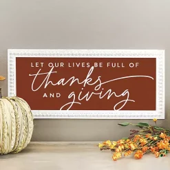 Fall>Kirklands Home Maroon Thanks and Giving Framed Plaque