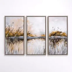 Kirklands Home Marshland Landscape Framed Art Prints, Set of 3 Multi