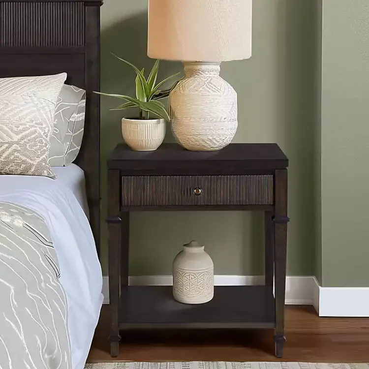 Kirklands Home Martha Stewart Dark Wood Nightstand Brown Best
