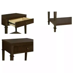 Kirklands Home Martha Stewart Dark Wood Nightstand Brown Best