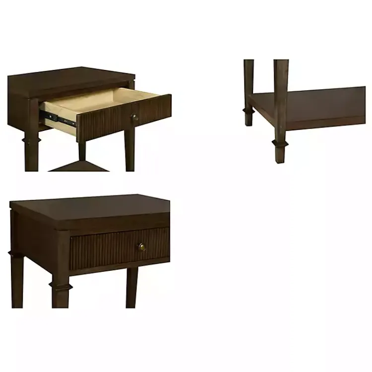 Kirklands Home Martha Stewart Dark Wood Nightstand Brown Best
