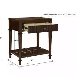 Kirklands Home Martha Stewart Dark Wood Nightstand Brown Best